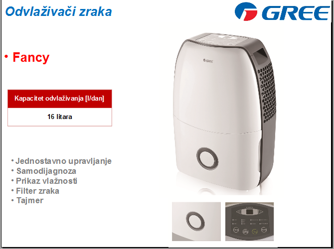 Odvlaživač zraka Gree Fency GDN 16 AJ